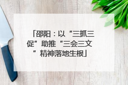 邵阳：以“三抓三促”助推“三会三文”精神落地生根
