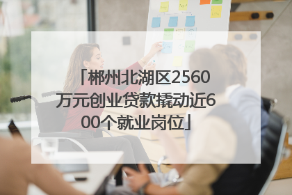郴州北湖区2560万元创业贷款撬动近600个就业岗位