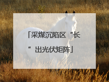 采煤沉陷区“长”出光伏矩阵