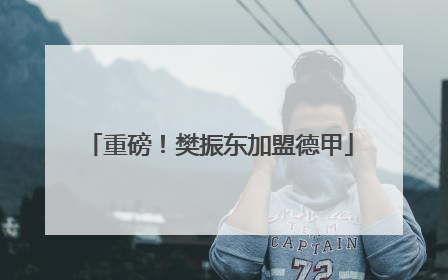 重磅！樊振东加盟德甲