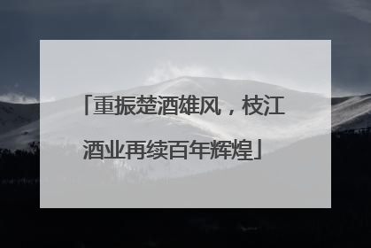 重振楚酒雄风，枝江酒业再续百年辉煌