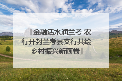 金融活水润兰考 农行开封兰考县支行共绘乡村振兴新画卷