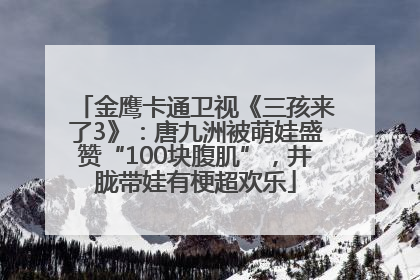 金鹰卡通卫视《三孩来了3》：唐九洲被萌娃盛赞“100块腹肌”，井胧带娃有梗超欢乐