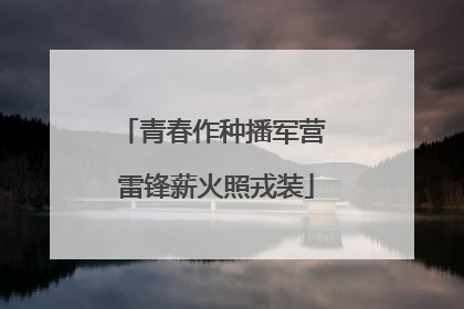 青春作种播军营 雷锋薪火照戎装