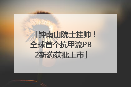 钟南山院士挂帅！全球首个抗甲流PB2新药获批上市