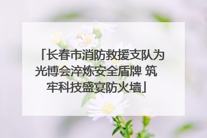 长春市消防救援支队为光博会淬炼安全盾牌 筑牢科技盛宴防火墙