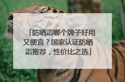 防晒霜哪个牌子好用又便宜？国家认证防晒霜推荐，性价比之选