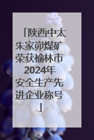 陕西中太朱家峁煤矿荣获榆林市2024年安全生产先进企业称号