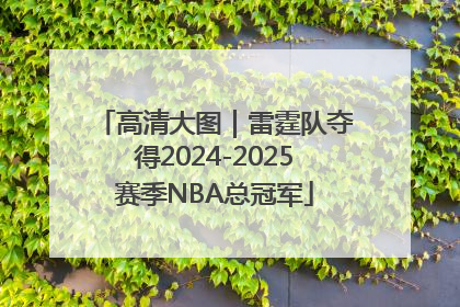 高清大图｜雷霆队夺得2024-2025赛季NBA总冠军
