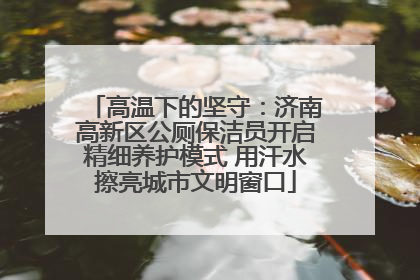 高温下的坚守：济南高新区公厕保洁员开启精细养护模式 用汗水擦亮城市文明窗口