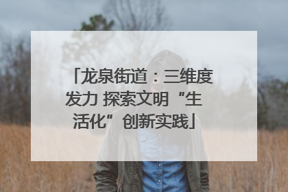 龙泉街道：三维度发力 探索文明“生活化”创新实践