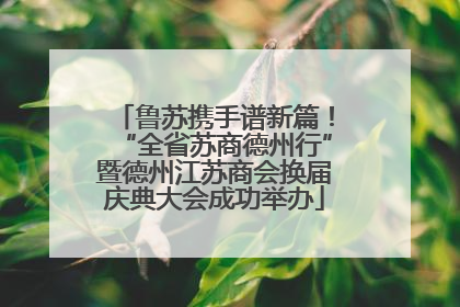 鲁苏携手谱新篇！“全省苏商德州行”暨德州江苏商会换届庆典大会成功举办