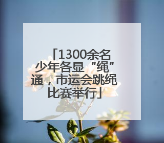 1300余名少年各显“绳”通，市运会跳绳比赛举行