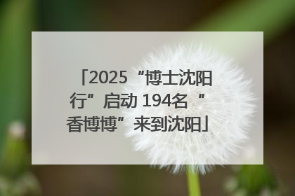 2025“博士沈阳行”启动 194名“香博博”来到沈阳