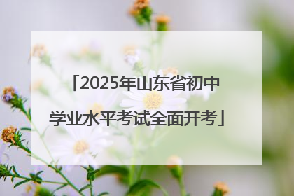 2025年山东省初中学业水平考试全面开考