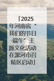 2025年河南省“我们的节日·端午”主题文化活动在漯河市召陵区启动