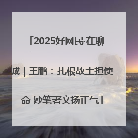 2025好网民·在聊城｜王鹏：扎根故土担使命 妙笔著文扬正气