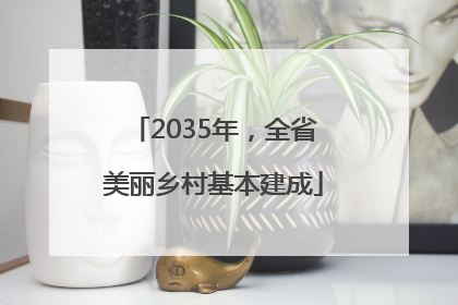2035年，全省美丽乡村基本建成