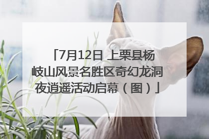 7月12日 上栗县杨岐山风景名胜区奇幻龙洞夜逍遥活动启幕（图）