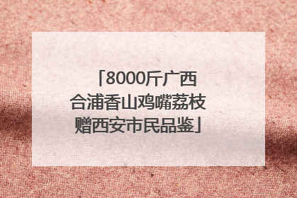 8000斤广西合浦香山鸡嘴荔枝赠西安市民品鉴
