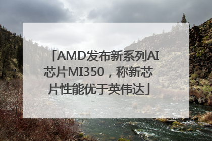 AMD发布新系列AI芯片MI350，称新芯片性能优于英伟达