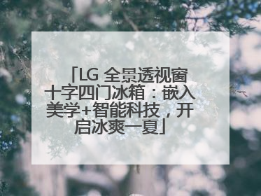 LG 全景透视窗十字四门冰箱：嵌入美学+智能科技，开启冰爽一夏
